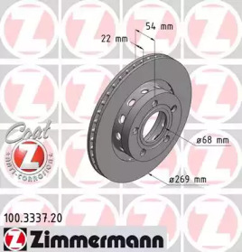 Тормозной диск (ZIMMERMANN: 100.3337.20)