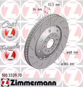 Тормозной диск (ZIMMERMANN: 100.3339.70)