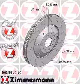 Тормозной диск (ZIMMERMANN: 100.3340.70)