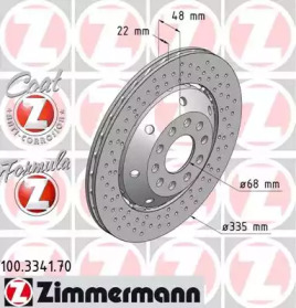 Тормозной диск (ZIMMERMANN: 100.3341.70)