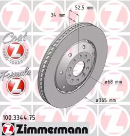 Тормозной диск (ZIMMERMANN: 100.3344.75)