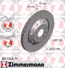 Тормозной диск (ZIMMERMANN: 100.3346.75)