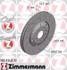 Тормозной диск (ZIMMERMANN: 100.3348.70)