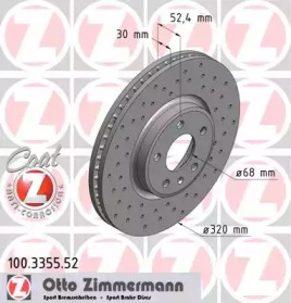 Тормозной диск (ZIMMERMANN: 100.3355.52)