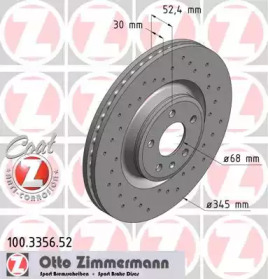 Тормозной диск (ZIMMERMANN: 100.3356.52)