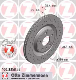 Тормозной диск (ZIMMERMANN: 100.3358.52)