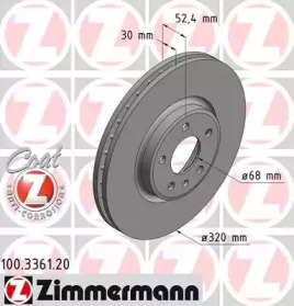 Тормозной диск (ZIMMERMANN: 100.3361.20)