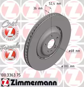 Тормозной диск (ZIMMERMANN: 100.3363.75)