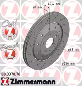 Тормозной диск (ZIMMERMANN: 100.3370.70)