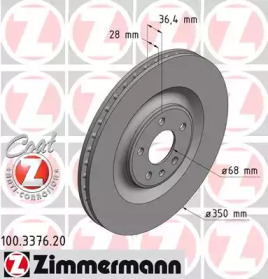 Тормозной диск (ZIMMERMANN: 100.3376.20)