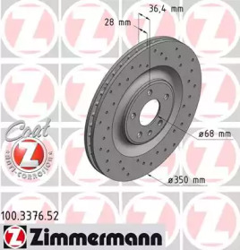 Тормозной диск (ZIMMERMANN: 100.3376.52)