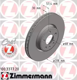 Тормозной диск (ZIMMERMANN: 100.3377.20)