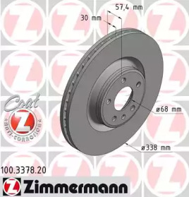 Тормозной диск (ZIMMERMANN: 100.3378.20)