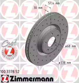 Тормозной диск (ZIMMERMANN: 100.3378.52)