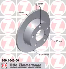 Тормозной диск (ZIMMERMANN: 100.1040.00)