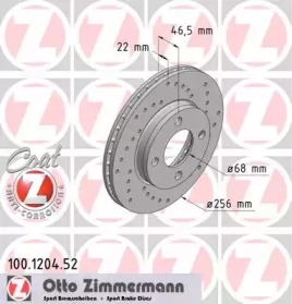 Тормозной диск (ZIMMERMANN: 100.1204.52)