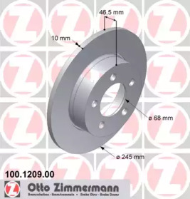 Тормозной диск (ZIMMERMANN: 100.1209.00)