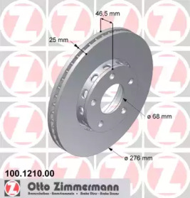 Тормозной диск (ZIMMERMANN: 100.1210.00)