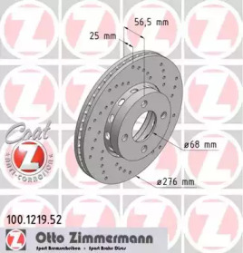 Тормозной диск (ZIMMERMANN: 100.1219.52)