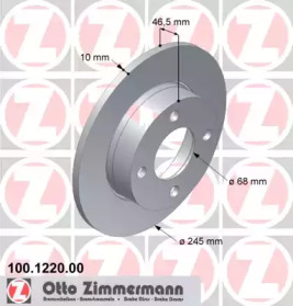 Тормозной диск (ZIMMERMANN: 100.1220.00)