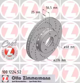 Тормозной диск (ZIMMERMANN: 100.1224.52)