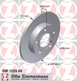 Тормозной диск (ZIMMERMANN: 100.1225.00)