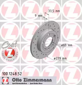 Тормозной диск (ZIMMERMANN: 100.1248.52)