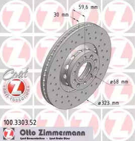 Тормозной диск (ZIMMERMANN: 100.3303.52)