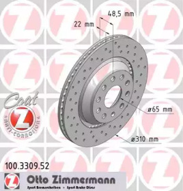 Тормозной диск (ZIMMERMANN: 100.3309.52)