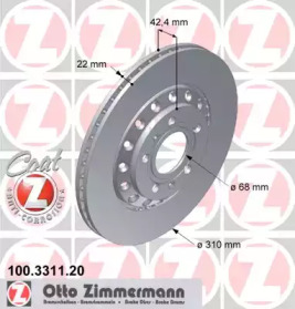 Тормозной диск (ZIMMERMANN: 100.3311.20)