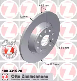 Тормозной диск (ZIMMERMANN: 100.3315.20)