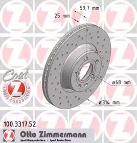 Тормозной диск (ZIMMERMANN: 100.3317.52)