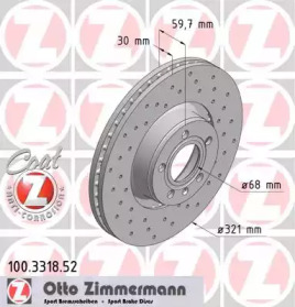 Тормозной диск (ZIMMERMANN: 100.3318.52)