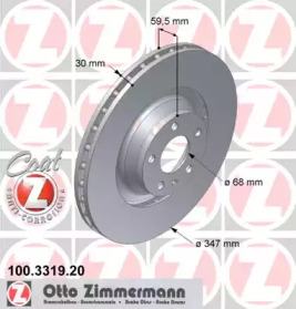 Тормозной диск (ZIMMERMANN: 100.3319.20)