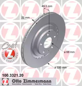 Тормозной диск (ZIMMERMANN: 100.3321.20)