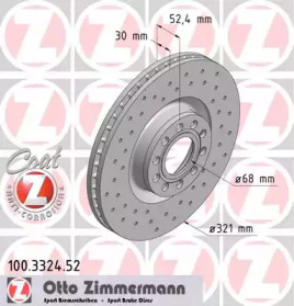 Тормозной диск (ZIMMERMANN: 100.3324.52)