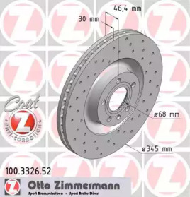 Тормозной диск (ZIMMERMANN: 100.3326.52)