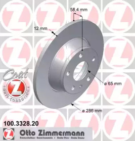 Тормозной диск (ZIMMERMANN: 100.3328.20)