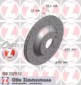 Тормозной диск (ZIMMERMANN: 100.3329.52)