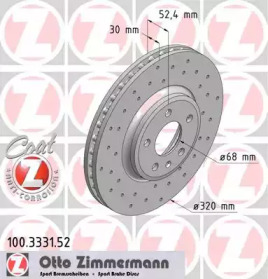 Тормозной диск (ZIMMERMANN: 100.3331.52)