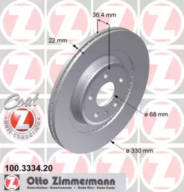 Тормозной диск (ZIMMERMANN: 100.3334.20)