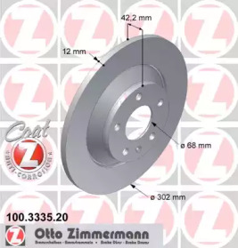 Тормозной диск (ZIMMERMANN: 100.3335.20)