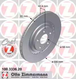 Тормозной диск (ZIMMERMANN: 100.3336.20)