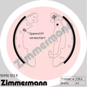 Комлект тормозных накладок (ZIMMERMANN: 10990.103.9)