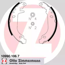 Комлект тормозных накладок (ZIMMERMANN: 10990.106.7)