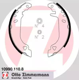 Комлект тормозных накладок (ZIMMERMANN: 10990.110.8)