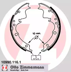 Комлект тормозных накладок (ZIMMERMANN: 10990.116.1)