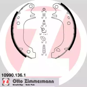 Комлект тормозных накладок (ZIMMERMANN: 10990.136.1)