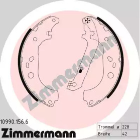 Комлект тормозных накладок (ZIMMERMANN: 10990.156.6)