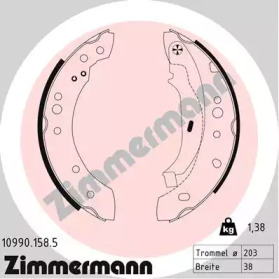 Комлект тормозных накладок (ZIMMERMANN: 10990.158.5)